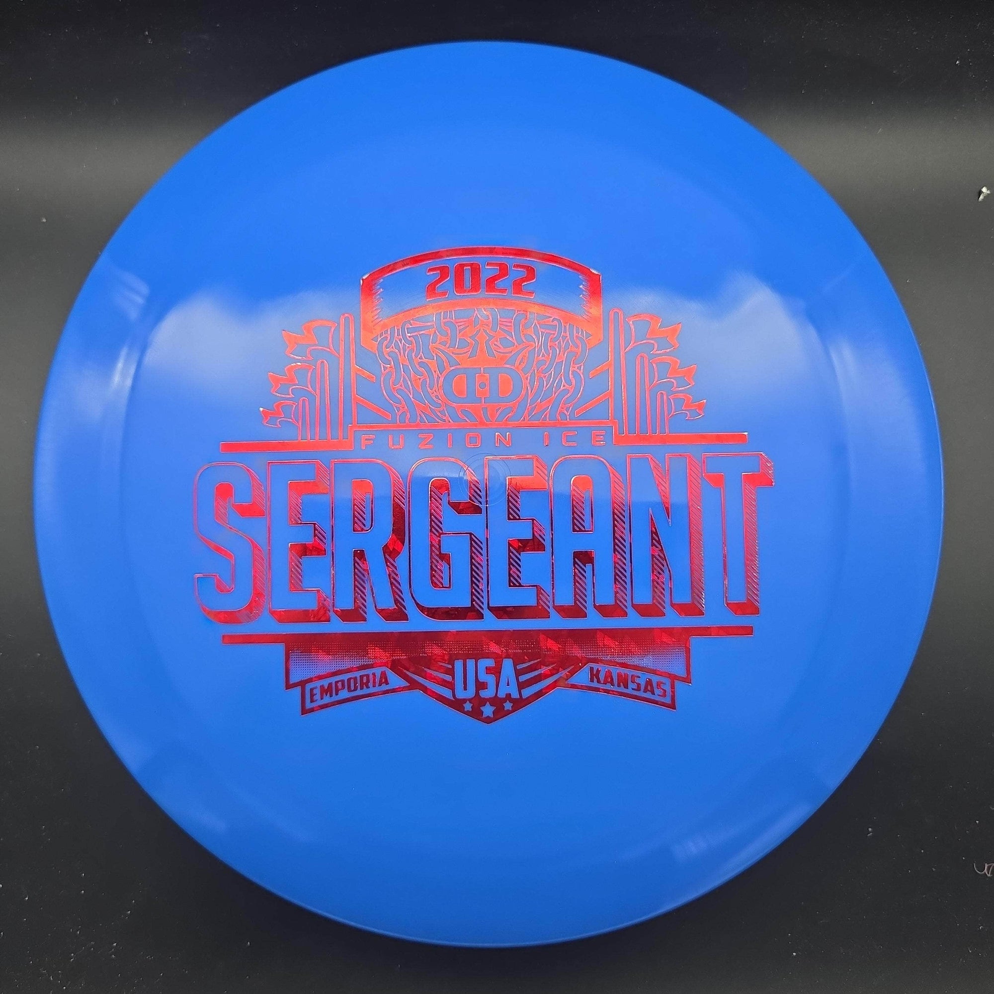 Dynamic Discs Blue Red Stamp 173g Sergeant, Fuzion Ice