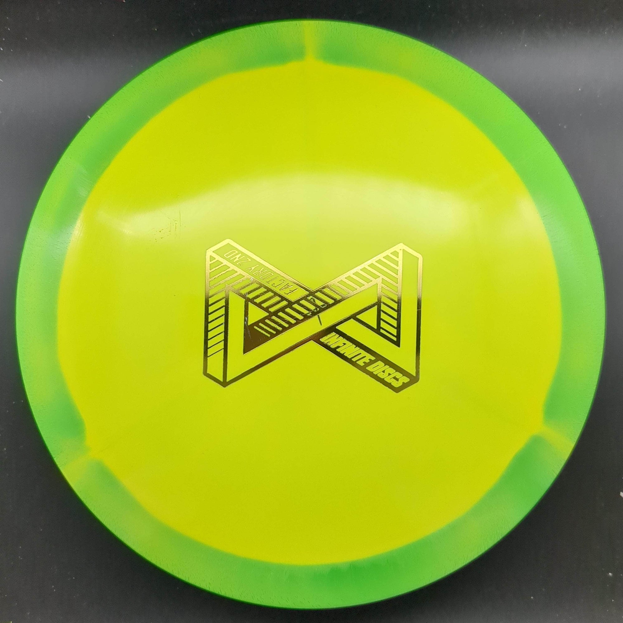 Infinite Discs Distance Driver Green/Yellow Gold Stamp 170g Czar, S-Blend Halo