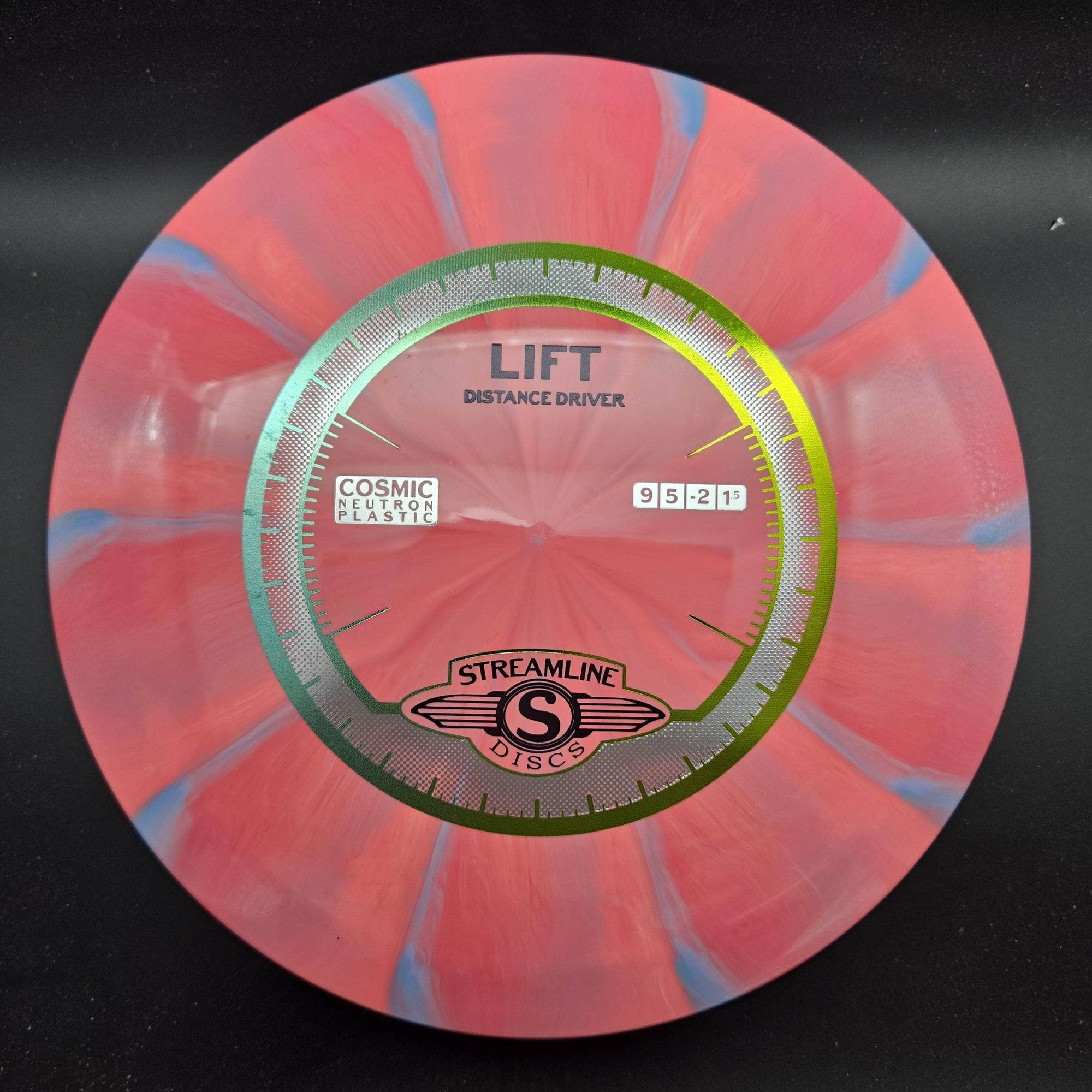 Streamline Fairway Driver Pink Blue/Green Stamp 175g Lift, Cosmic Neutron Plastic
