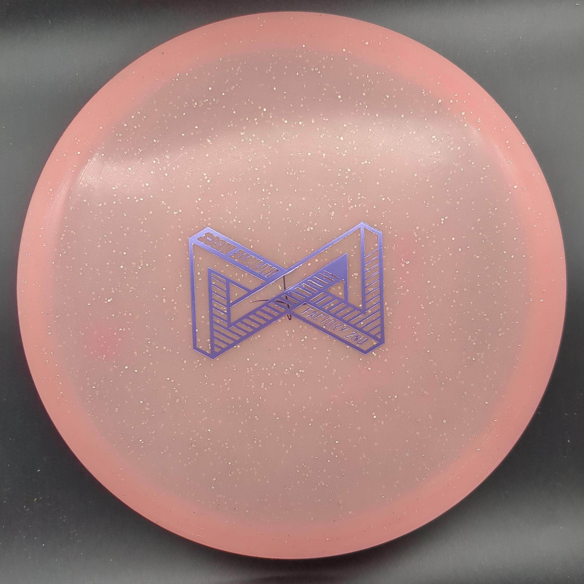 Infinite Discs Mid Range Pink Lavendar Stamp 173g Ra, Metal Flake Clow C-Blend, X-Out