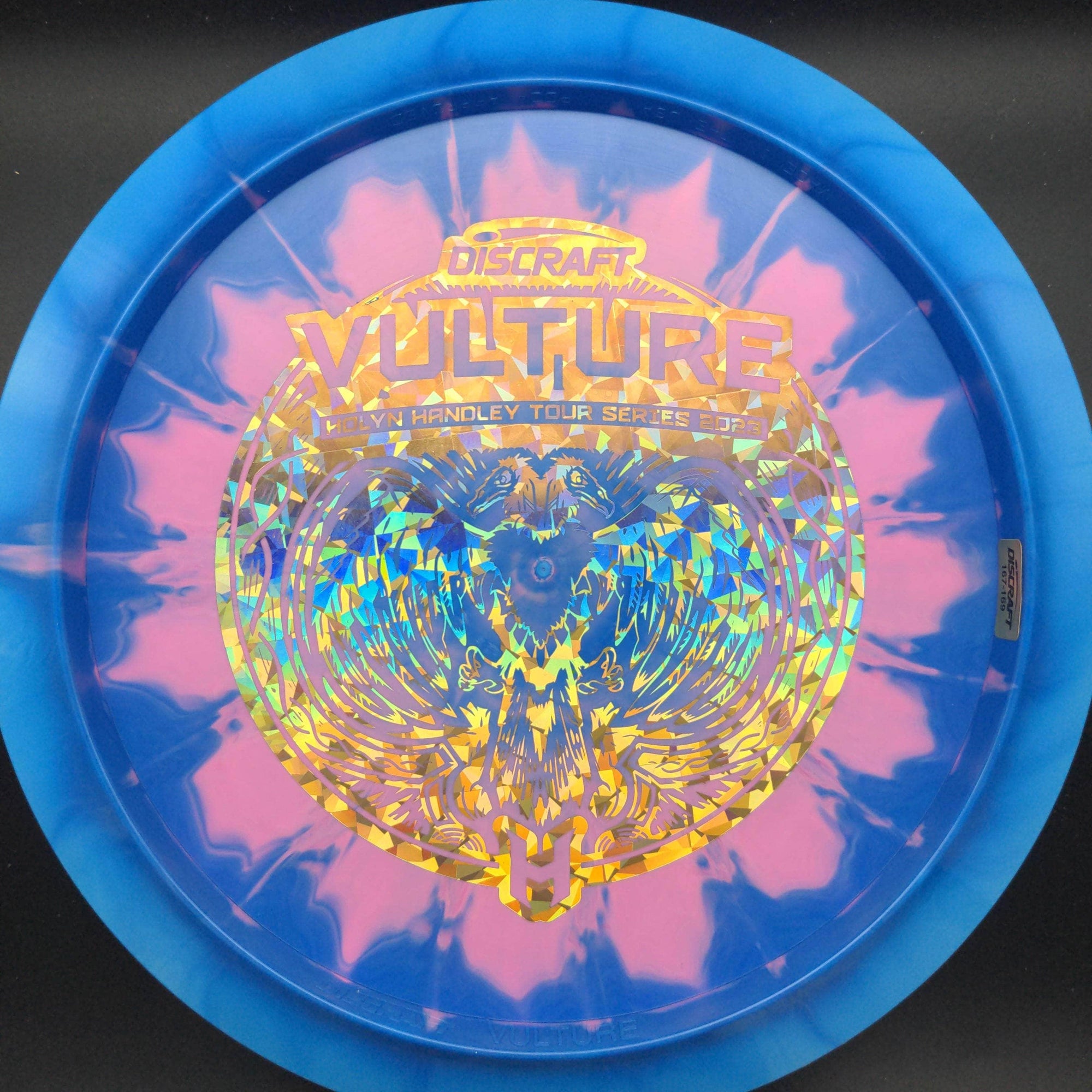 Discraft Blue/Pink Gold Shatter Stamp 169g Vulture, ESP Swirl, Holyn Handley, 2023