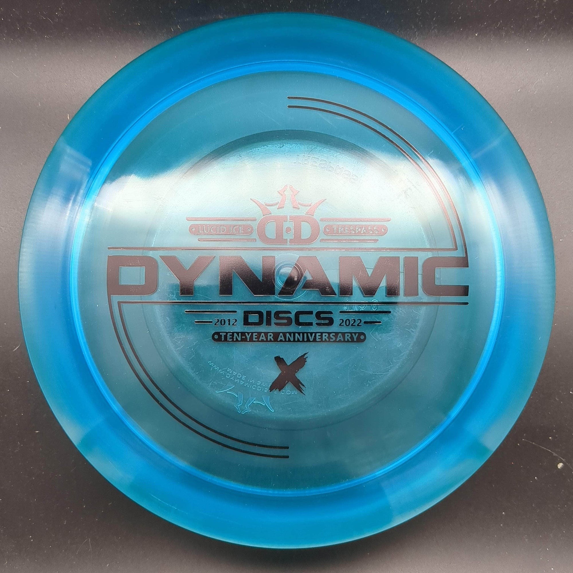 Dynamic Discs Distance Driver Blue Black Stamp 175g Trespass, Lucid Ice, 10 Year Anniversary Edition