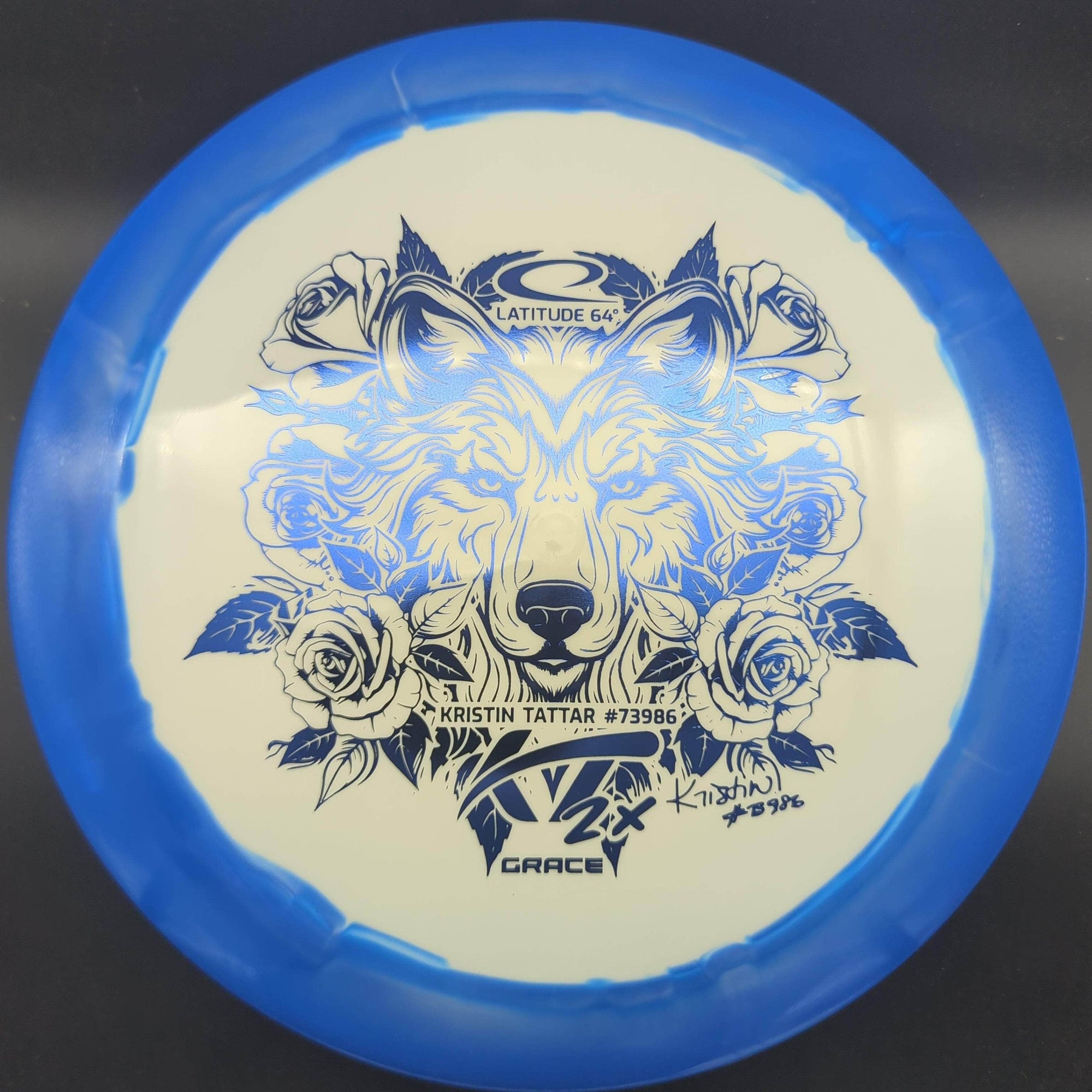 Latitude 64 Distance Driver Blue Blue Stamp 173g Grace, Grand Orbit  - Kristin Tattar Limited Edition