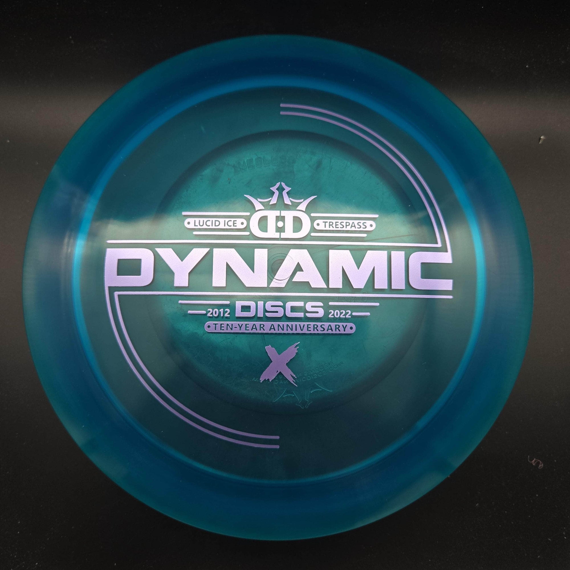 Dynamic Discs Distance Driver Blue Light Purple Stamp 173g Trespass, Lucid Ice, 10 Year Anniversary Edition