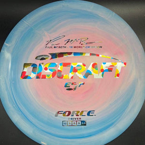 Discraft Distance Driver Blue/Pink Wonderbread Stamp 174g Force, ESP Paul McBeth 5x