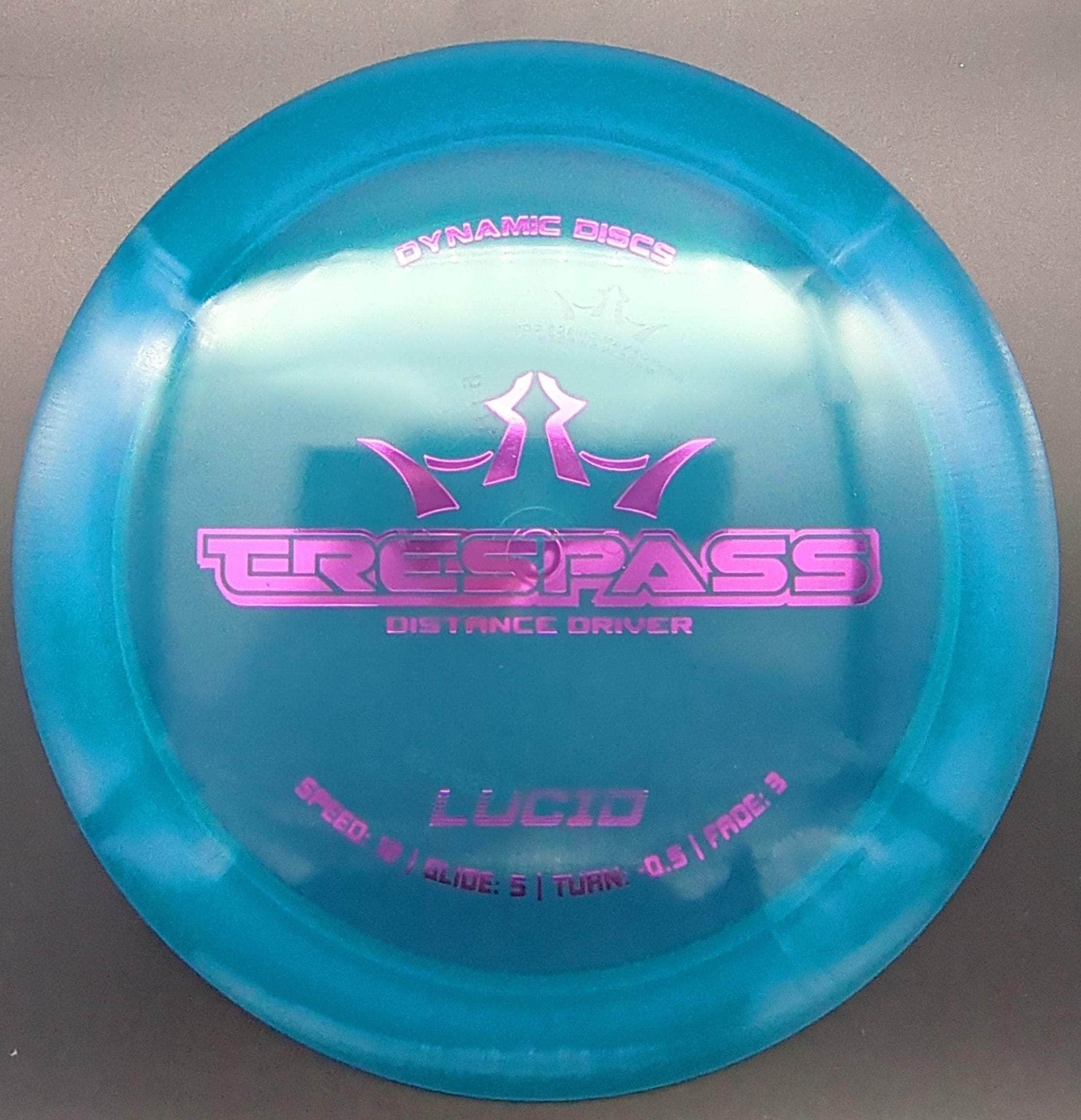 Dynamic Discs Distance Driver Blue Purple Stamp 171g Trespass, Lucid