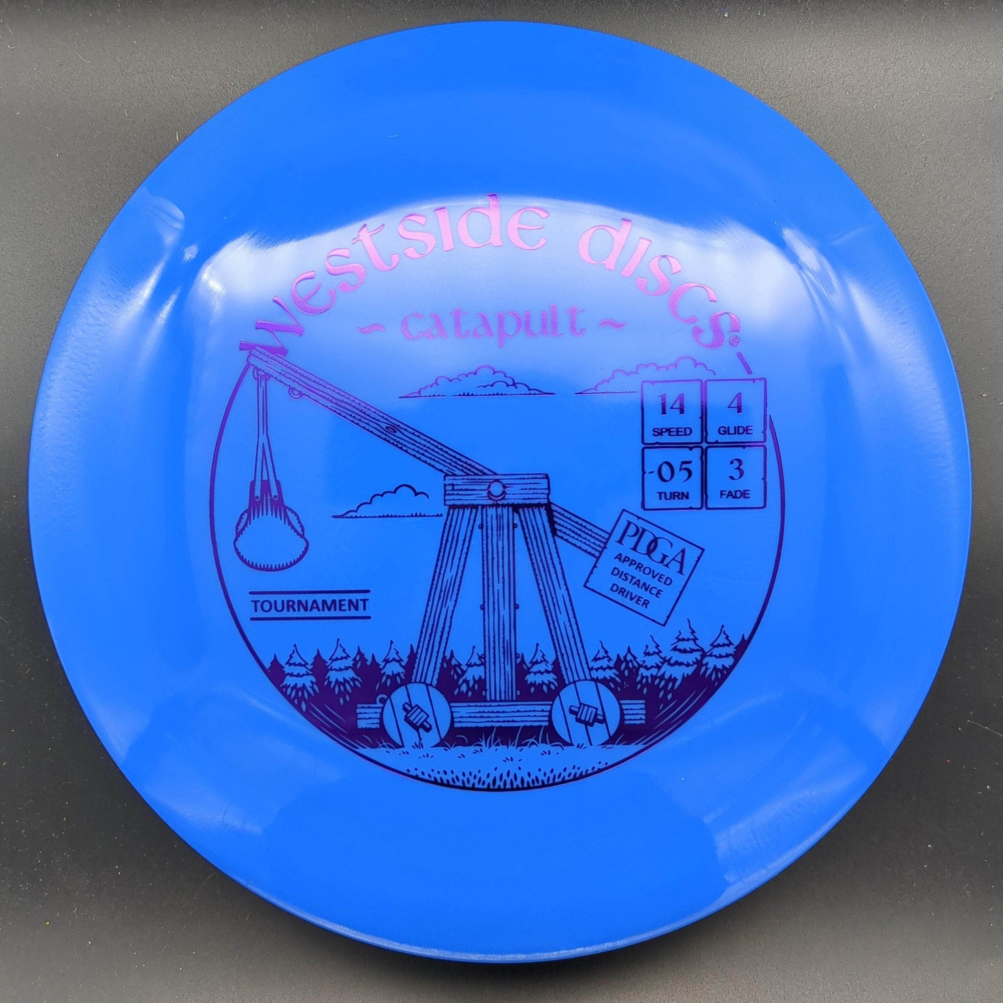 Westside Discs Distance Driver Blue Purple Stamp 173g Catapult, Tournament