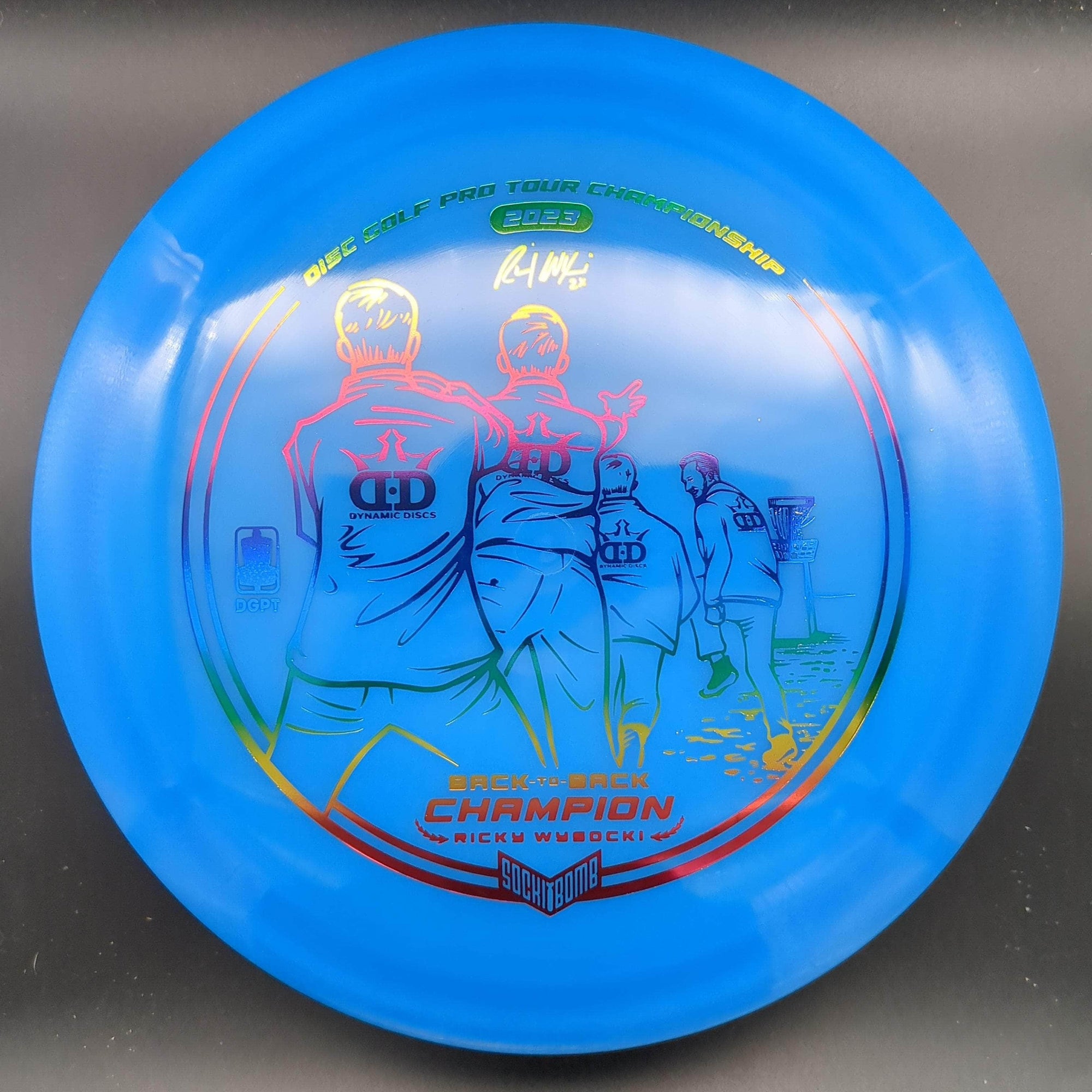 Dynamic Discs Distance Driver Blue Rainbow Stamp 173g Raider, Hybrid, Ricky Wysocki DGPT Champion 2023