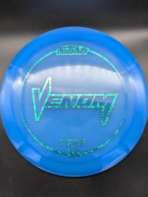 Discraft Distance Driver Blue Shamrock Stamp 159g Venom, Z Lite Plastic