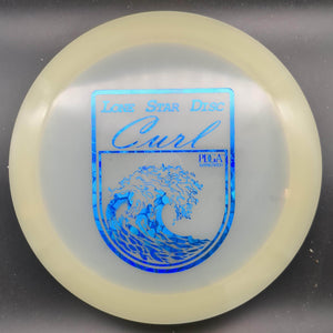 Lone Star Discs Distance Driver Blue Stamp 176g Curl, Glow