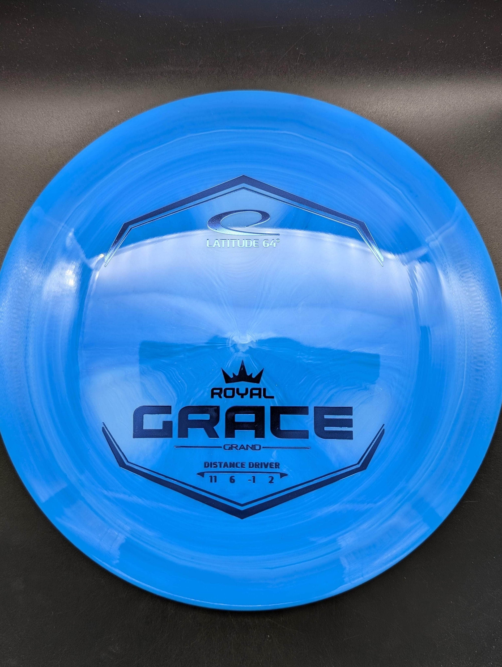 Latitude 64 Distance Driver Dark Blue Blue Stamp 174g Grace, Royal Grand Plastic