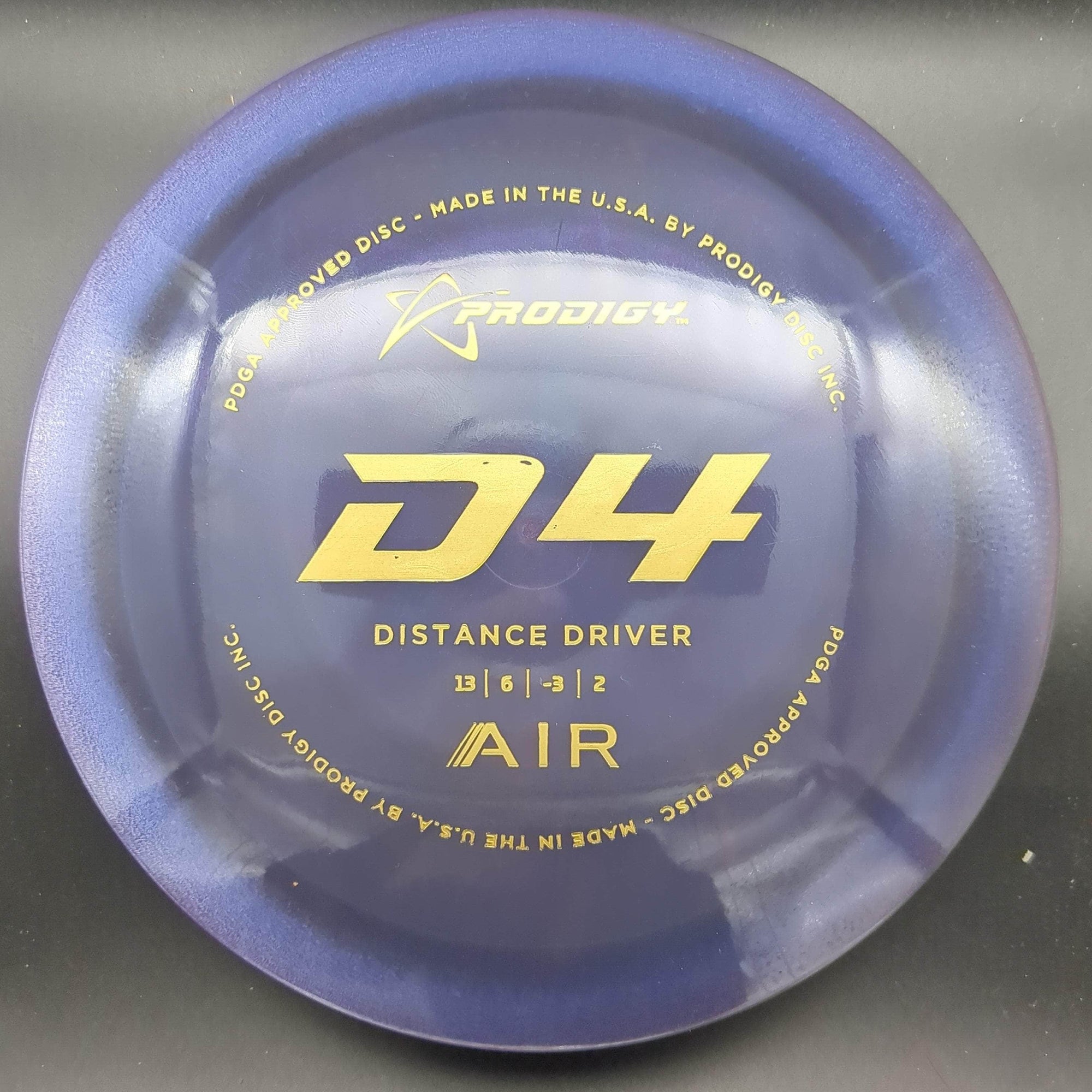 Prodigy Distance Driver Dark Blue Gold Stamp 162g D4 - Air Plastic