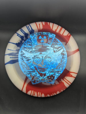 Discraft Distance Driver Flag Dye Blue Shatter Stamp 172g Nuke, Z Glo Fly Dye - Ledgestone Season 3