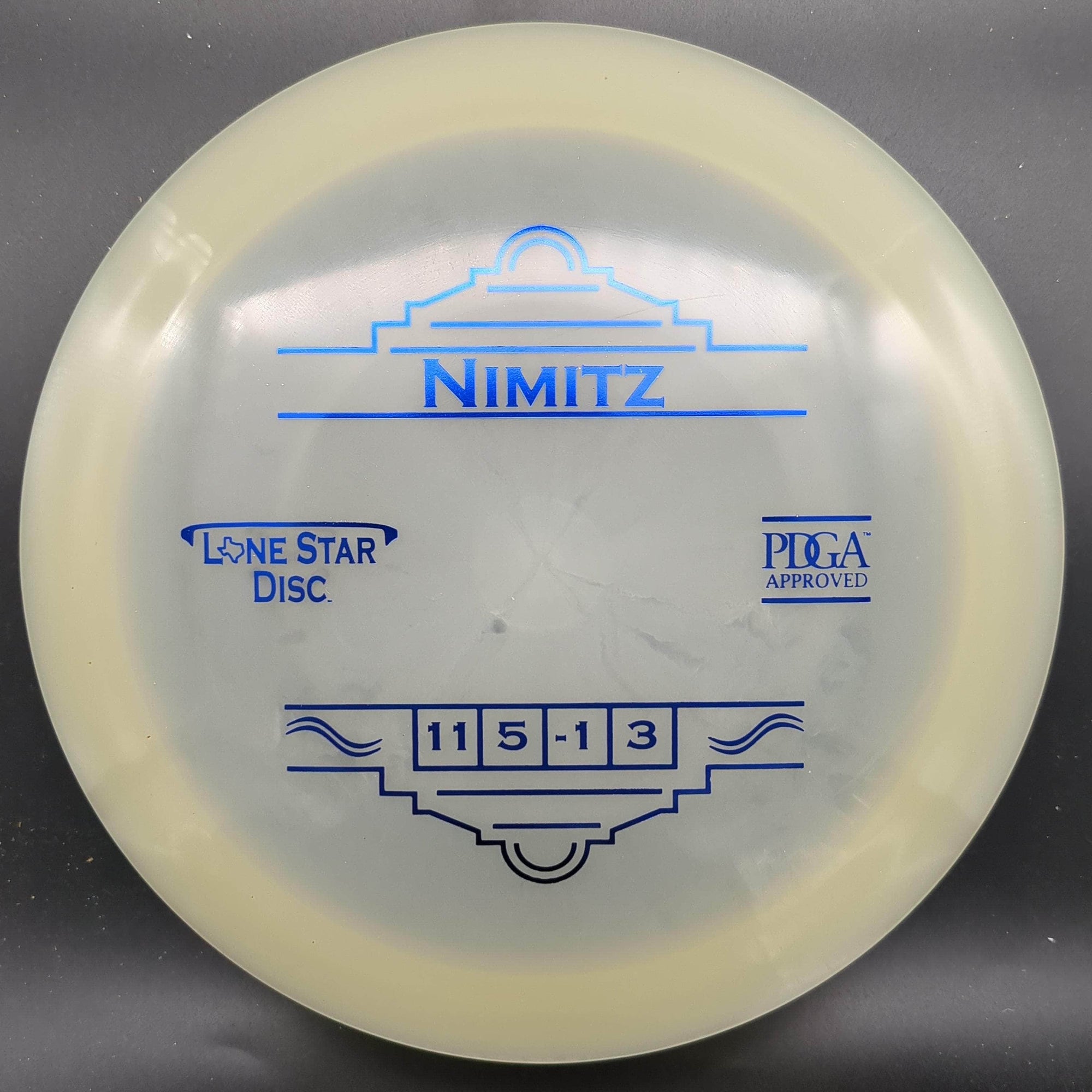 Lone Star Discs Distance Driver Glow Blue Stamp 174g Nimitz, Glow