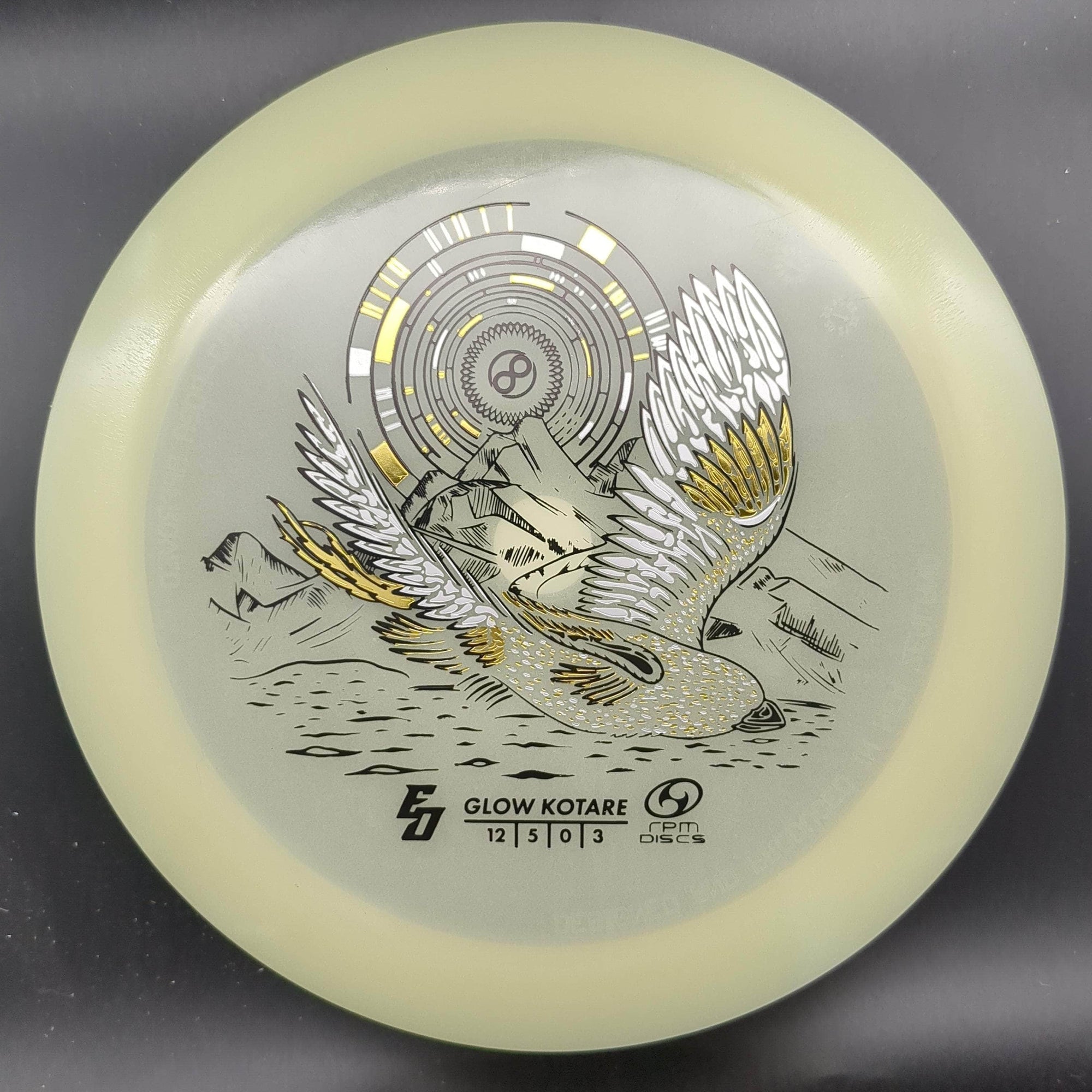 RPM Discs Distance Driver Gold/Silver Stamp 174g Kotare, Atomic Glow, Eric Oakley Edition