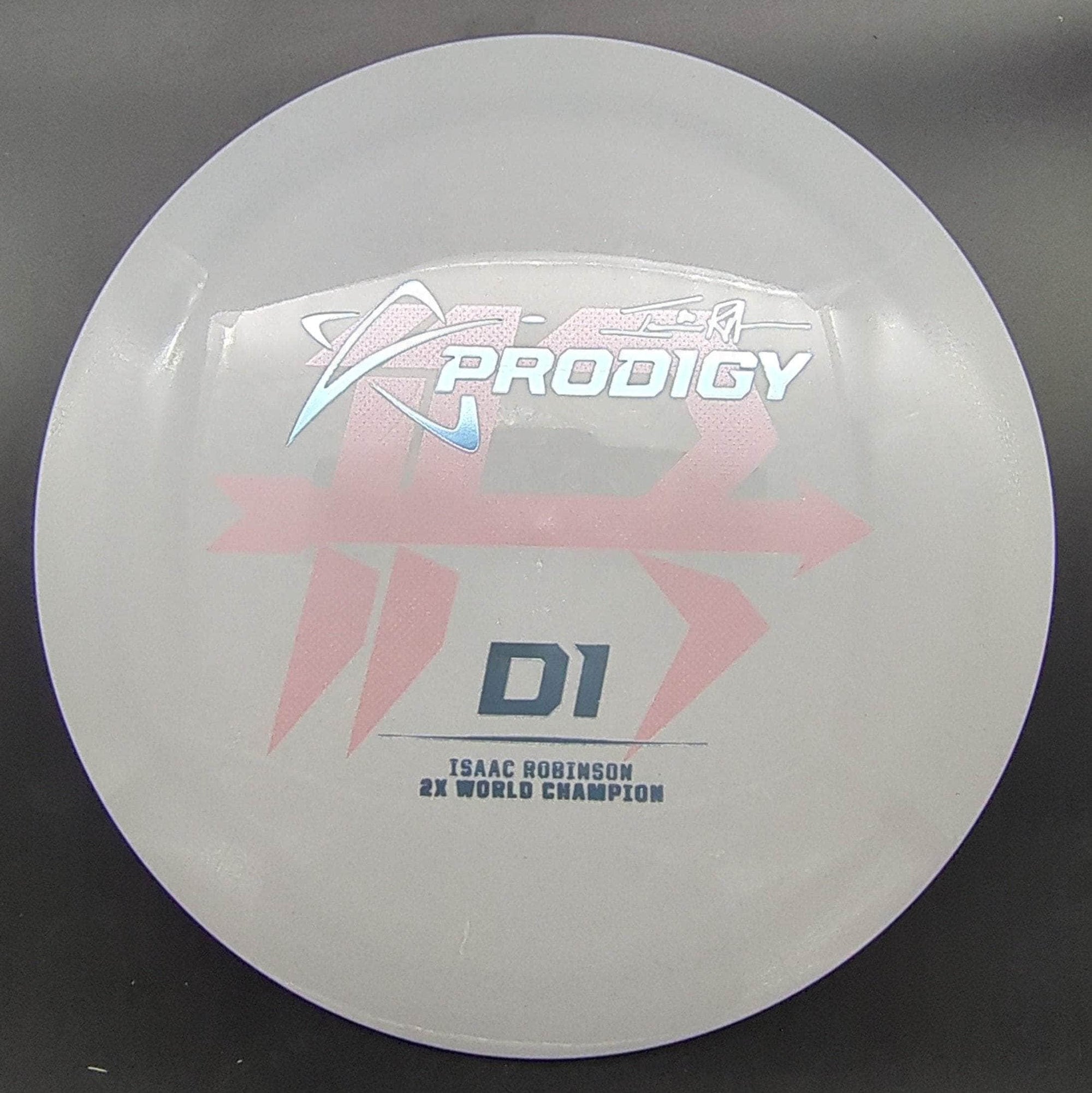 Prodigy Distance Driver Gray Silver Stamp 174g D1 500 Glimmer Plastic - Commemorative Edition Isaac Robinson 2X World Champion