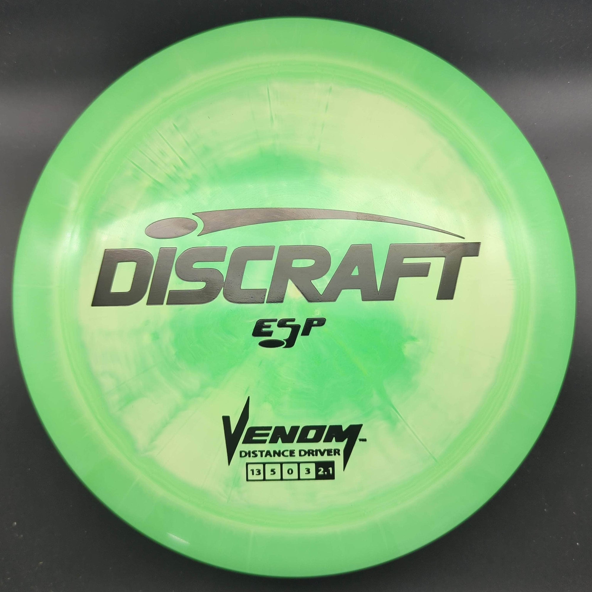 Discraft Distance Driver Green Black Stamp 174g Venom, ESP Plastic