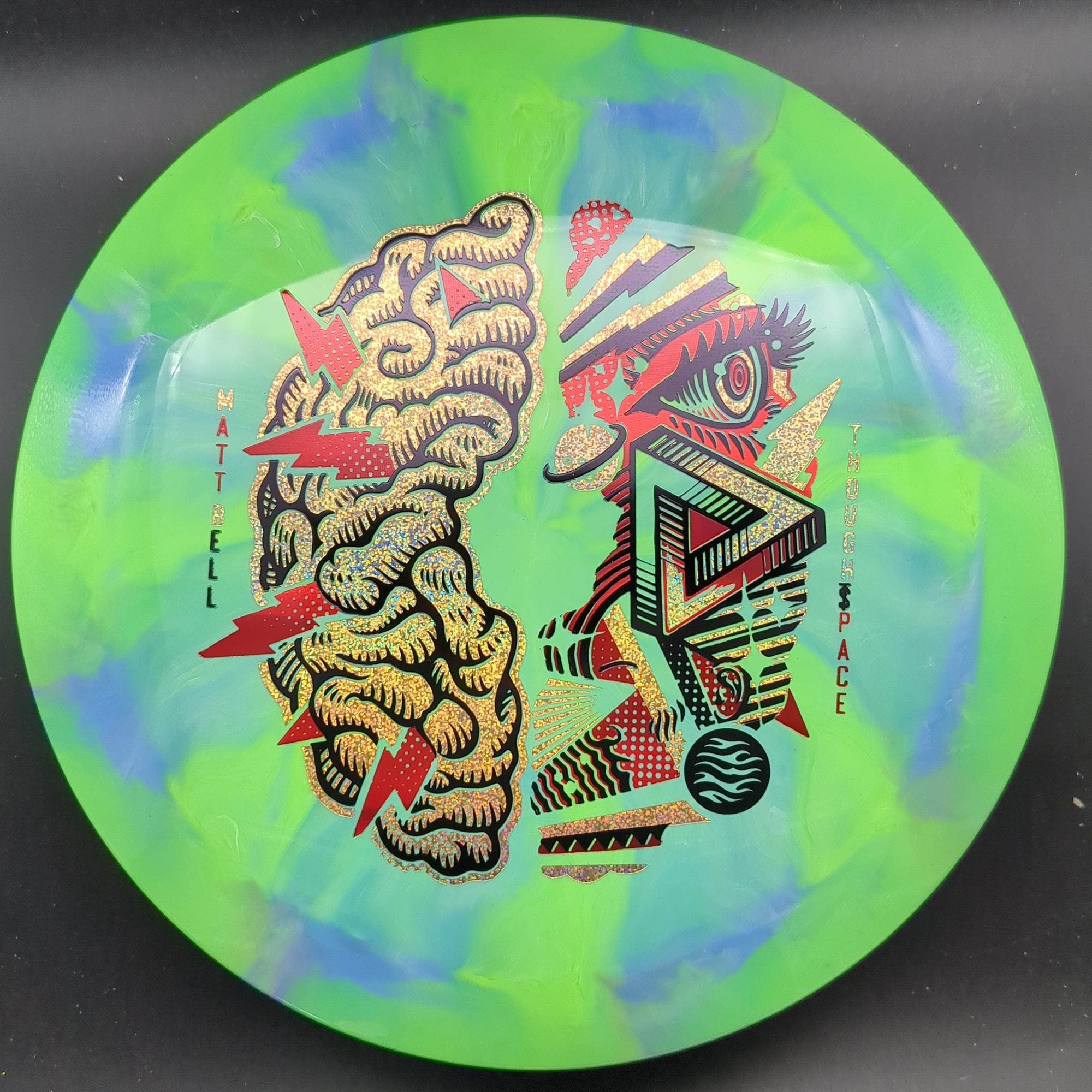Thought Space Athletics Distance Driver Green/Blue Gold/Red Stamp 174g Synapse, Nebula Aura, Matt Bell