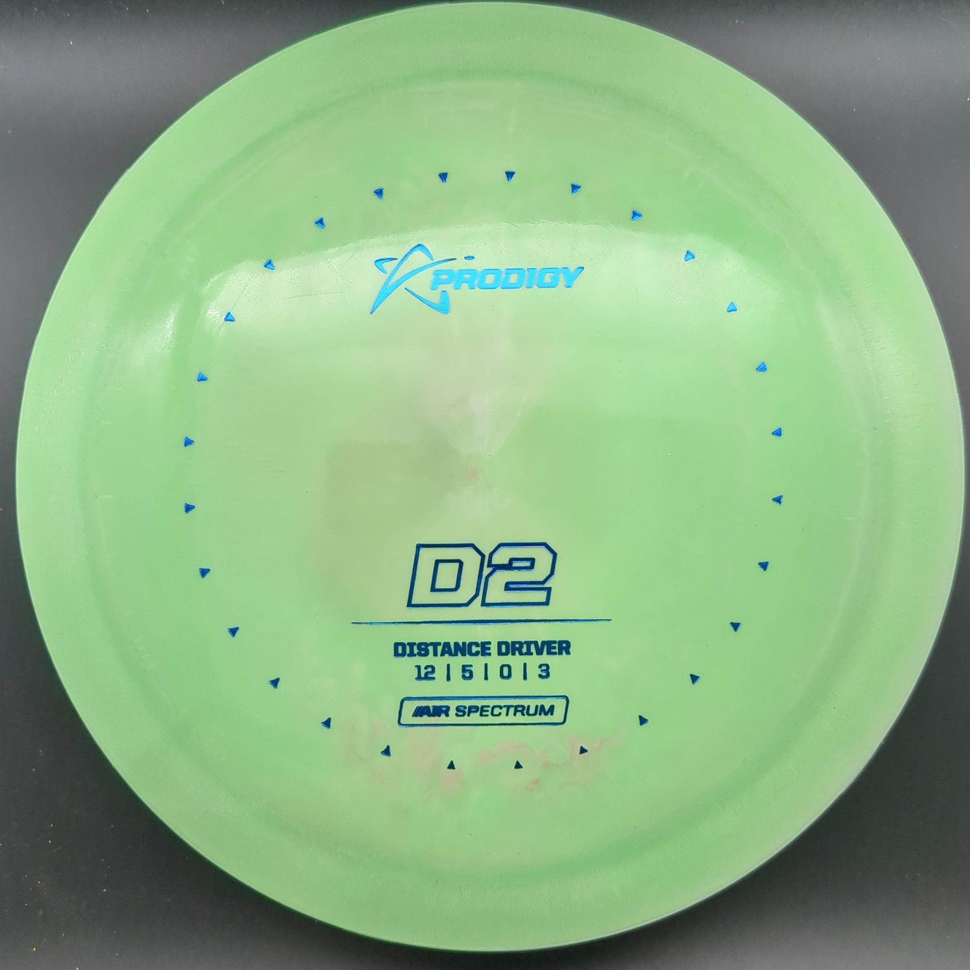 Prodigy Distance Driver Green Blue Stamp 155g D2 - AIR Spectrum Plastic