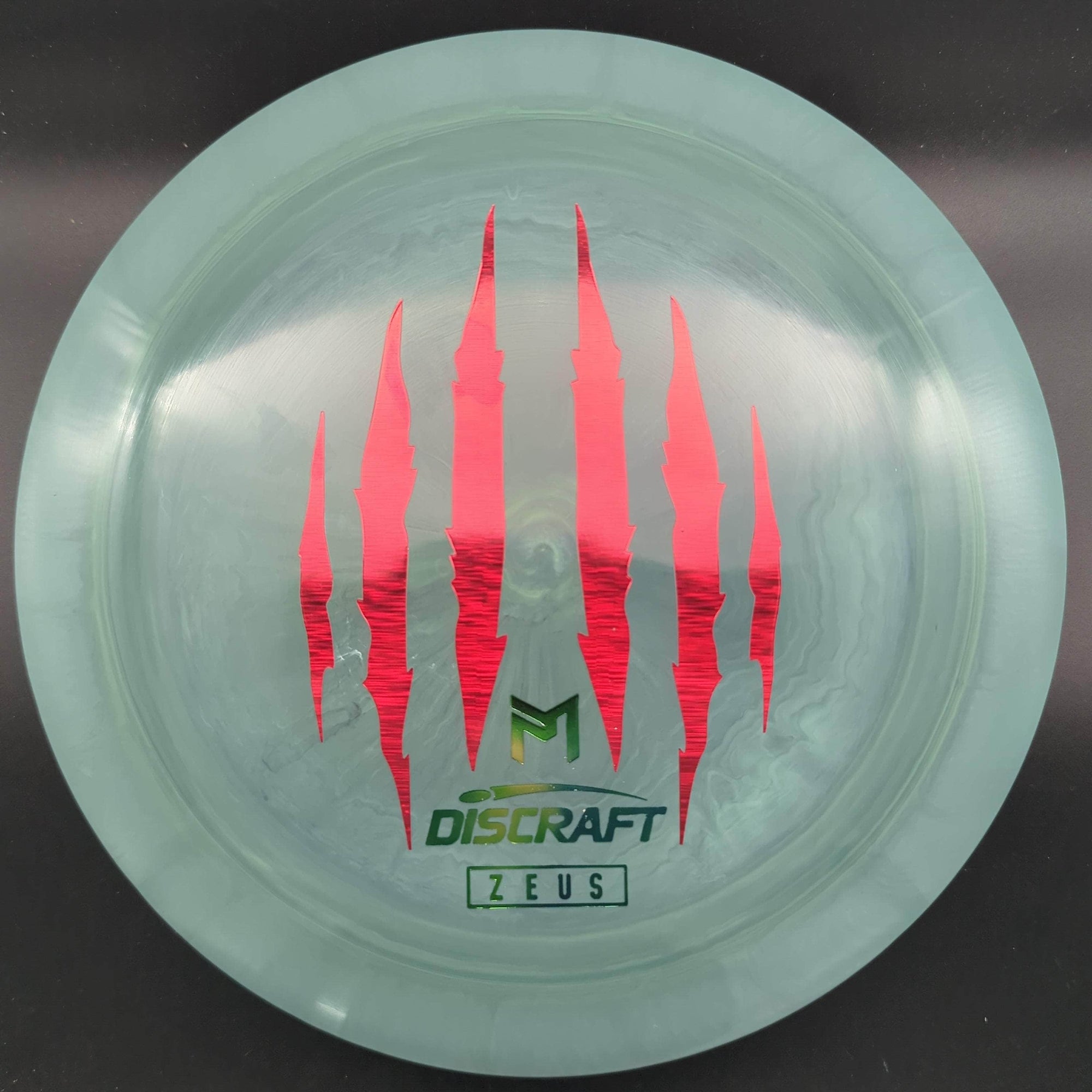 Discraft Distance Driver Green/Grey Red/Sunrise Stamp 174g Zeus ESP, Paul McBeth 6X Claw