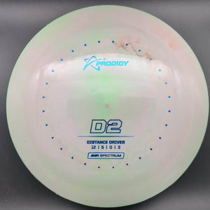 Prodigy Distance Driver Green/Pink Blue Stamp 156g D2 - AIR Spectrum Plastic