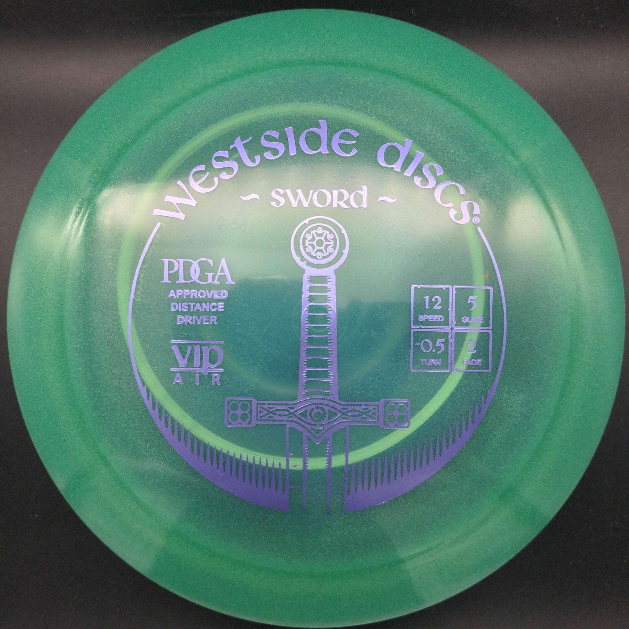 Westside Discs Distance Driver Green Purple Stamp 156g Restock - Sword, VIP Air