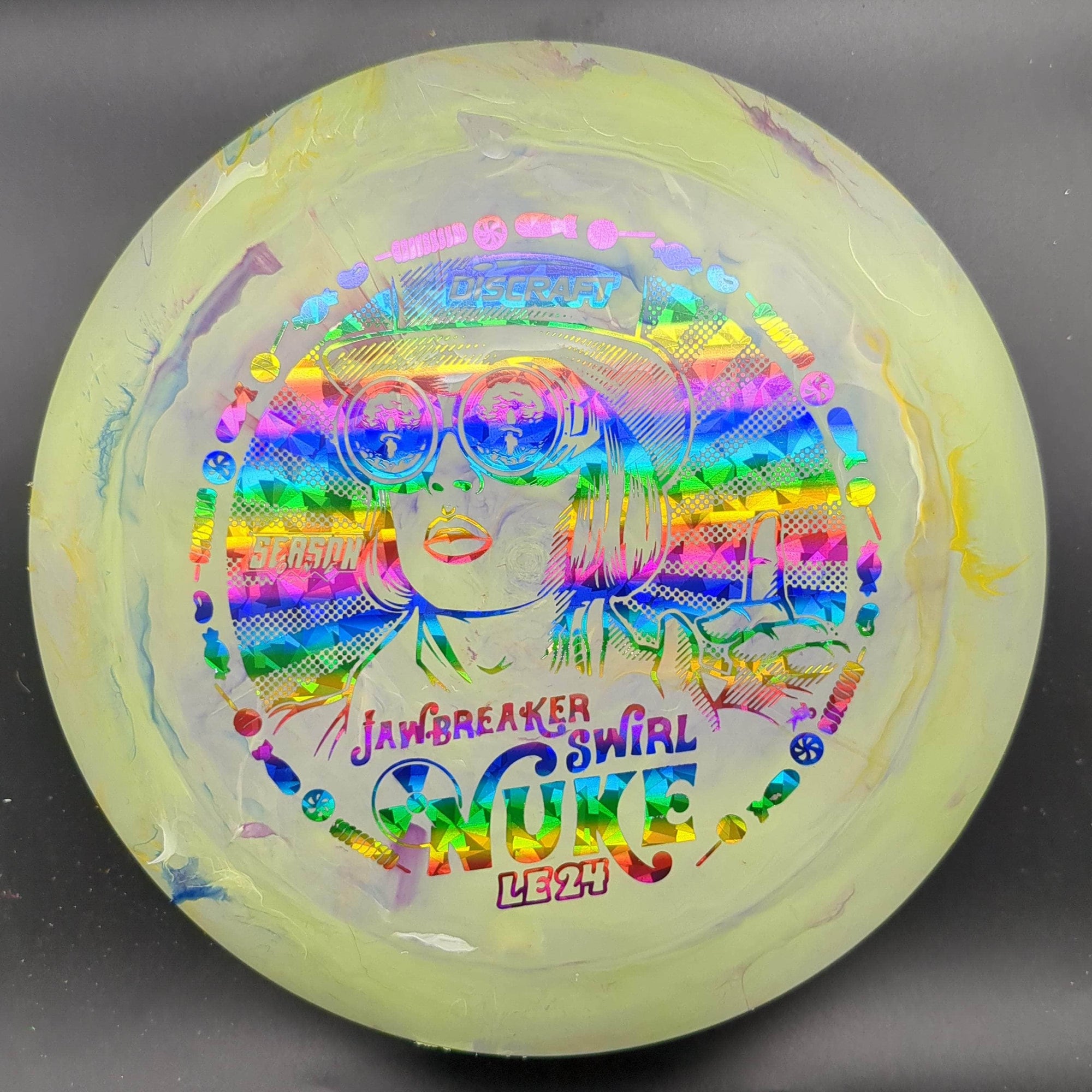 Discraft Distance Driver Green Rainbow Shatter Stamp 174g Nuke, Jawbreaker Swirl, 2024 Ledgestone Edition