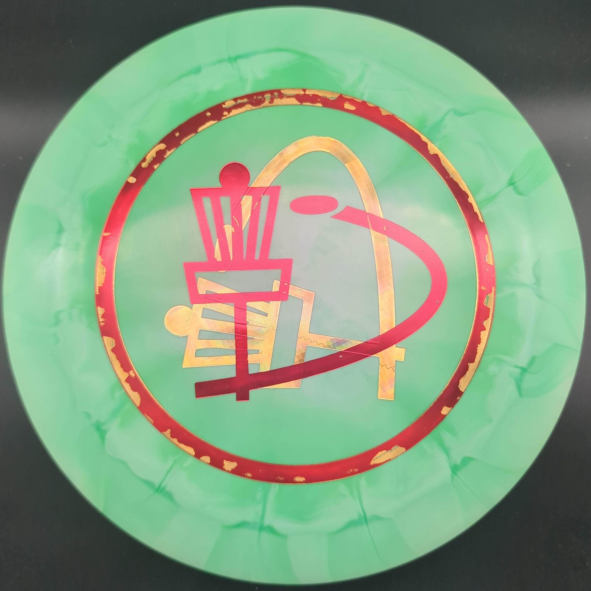 Discraft Distance Driver Green Red/Gold Stamp 174g (Double Stamp) Nuke, ESP Paige Pierce