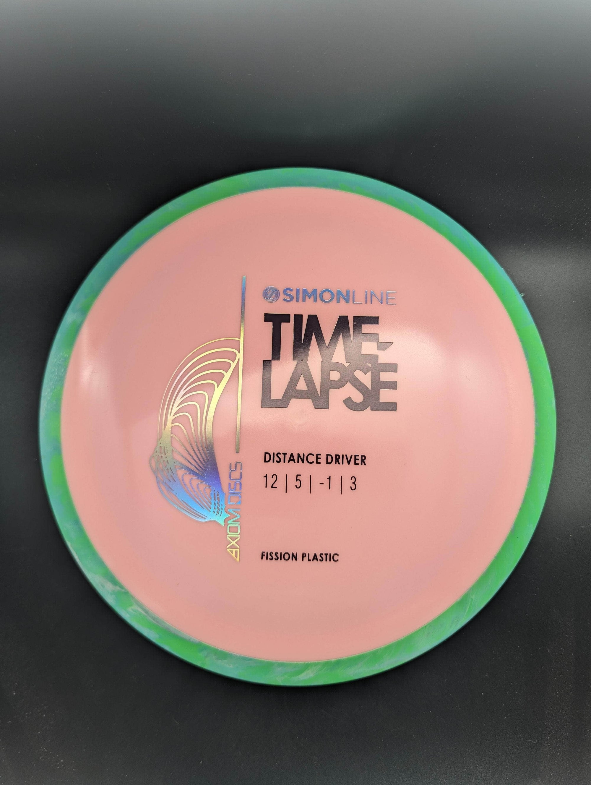 MVP Distance Driver Green Rim Pink Plate Silver/Black Stamp 164g Timelapse, Fission, Simon Line