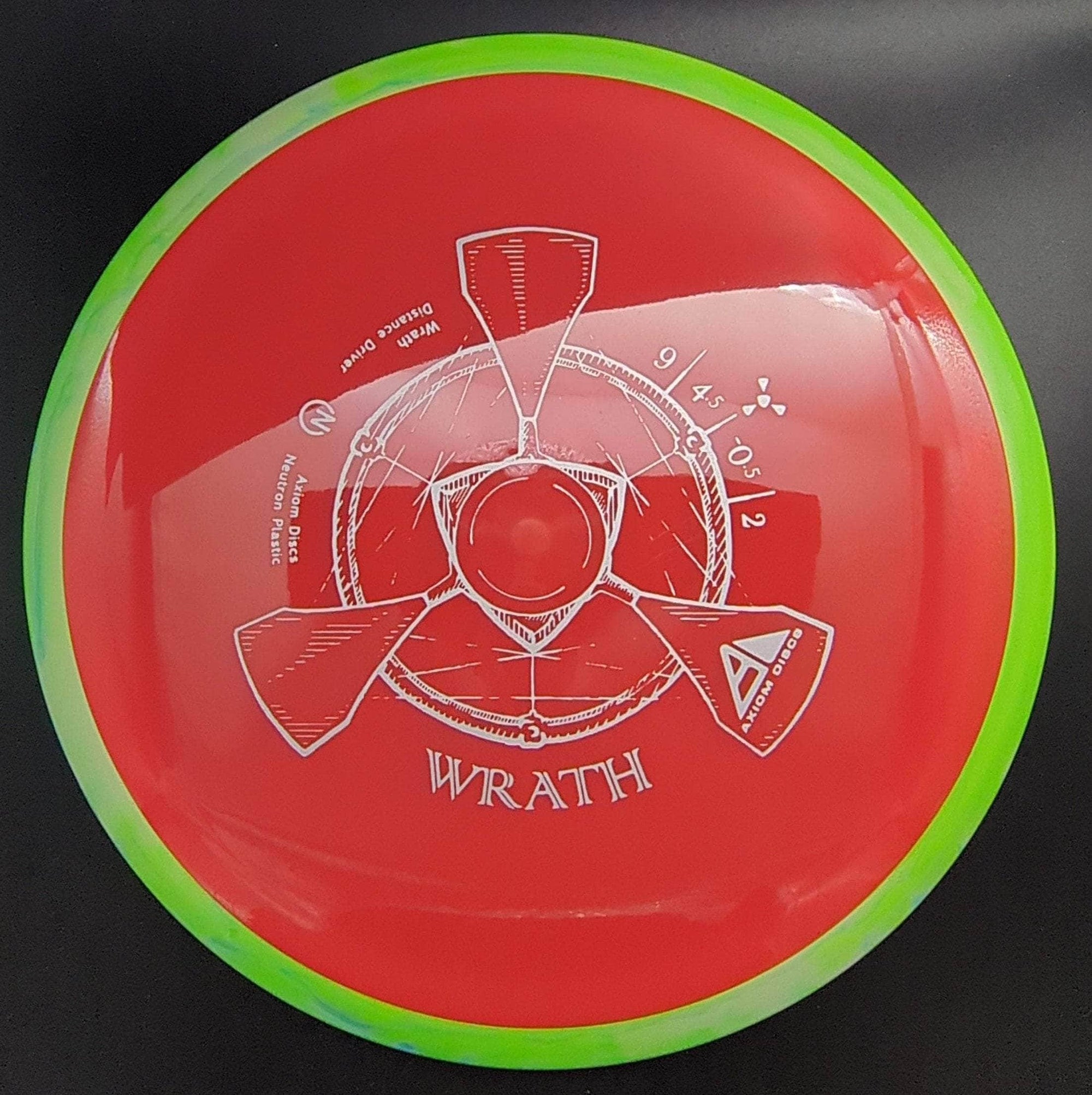 MVP Distance Driver Green Rim Red Plate 162g Wrath, Neutron