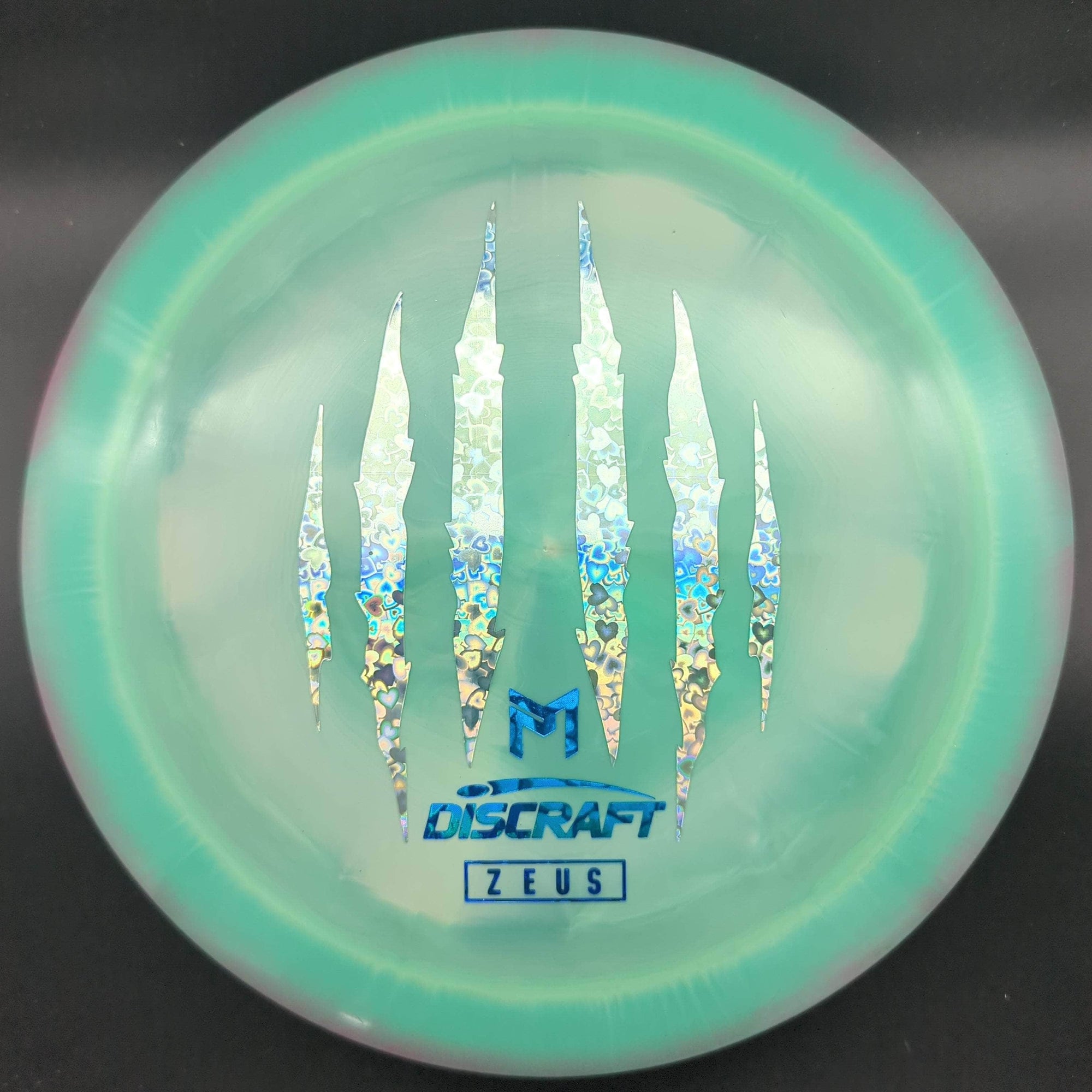 Discraft Distance Driver Green Silver/Blue Stamp 174g Zeus ESP, Paul McBeth 6X Claw