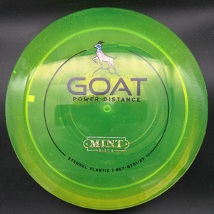 Mint Discs Distance Driver Green Silver Glitter Stamp 174g Goat - Eternal Plastic