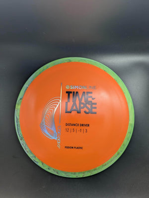 Axiom Distance Driver Green Swirl Rim Orange Plate 167g Time Lapse, Neutron, Simon Line