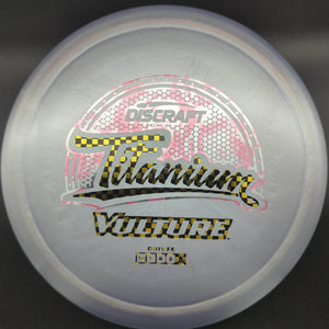 Discraft Distance Driver Grey Checkered/Pink Rose Stamp 172g Vulture, Titanium