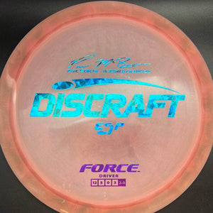 Discraft Distance Driver Grey/Pink Halo Blue Shatter Stamp 174g Force, ESP Paul McBeth 5x