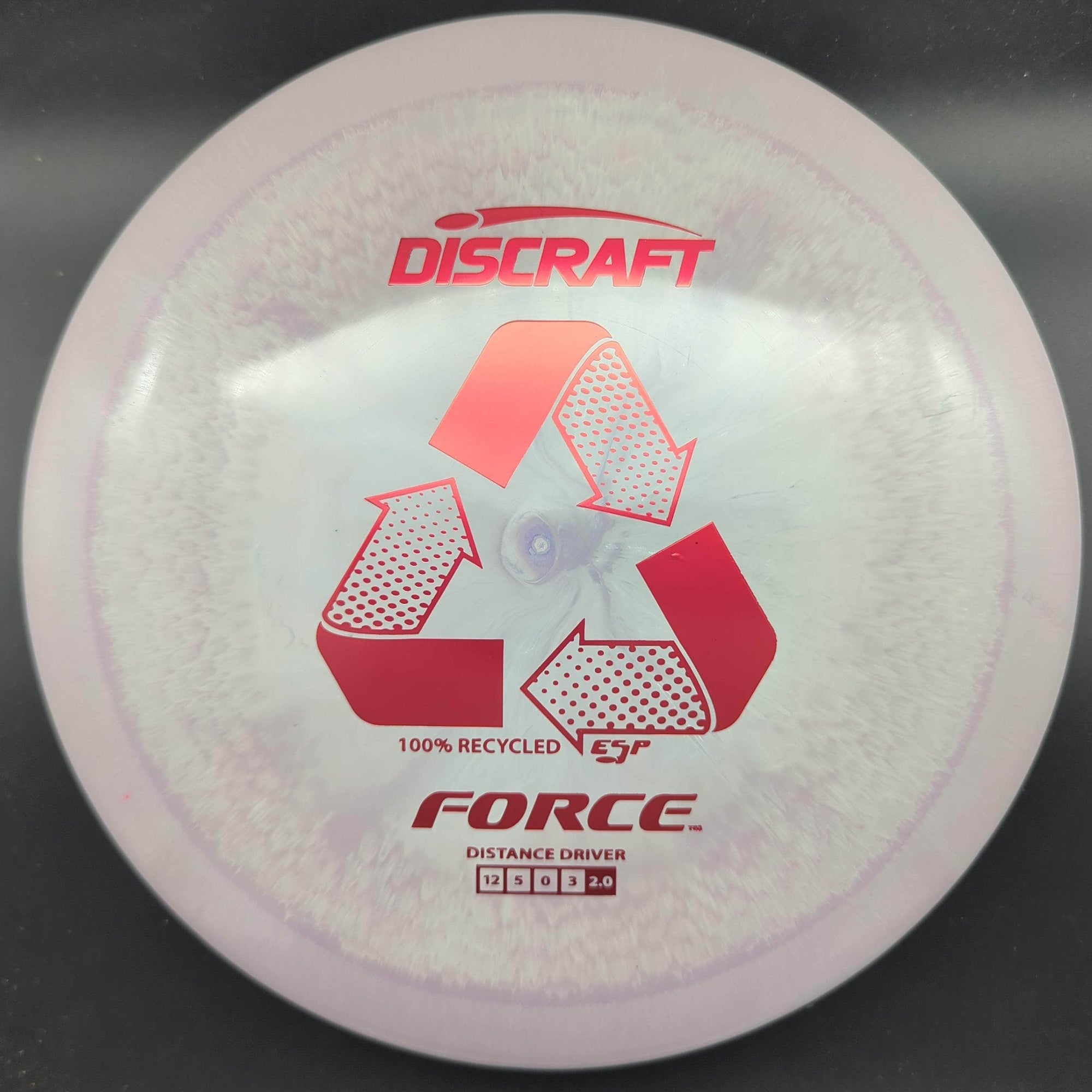 Discraft Distance Driver Grey/Purple Red Stamp 172g Force, 100% Recycled ESP
