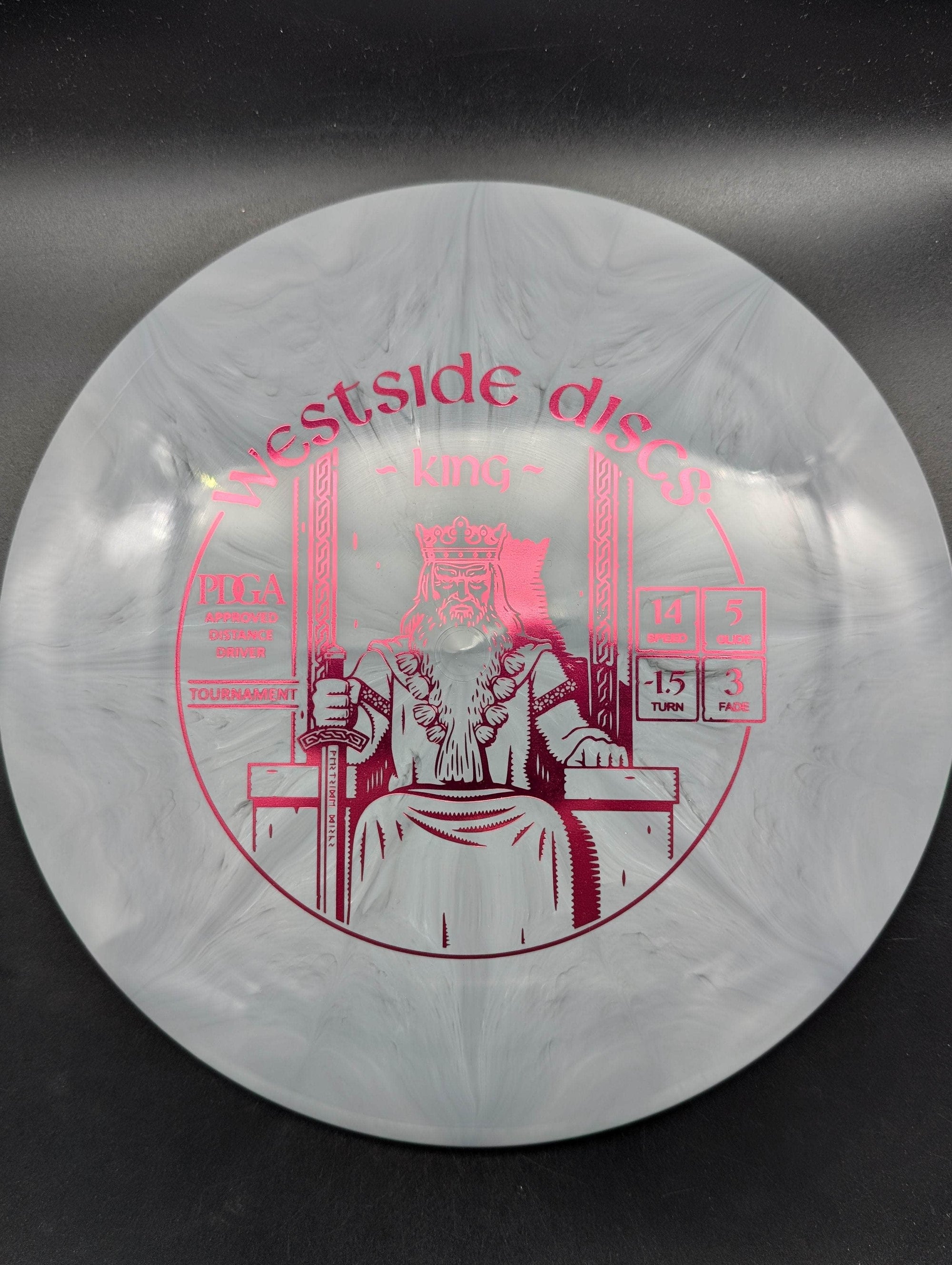 Westside Discs Distance Driver Grey Red Stamp 173g King, Tournament Plastic