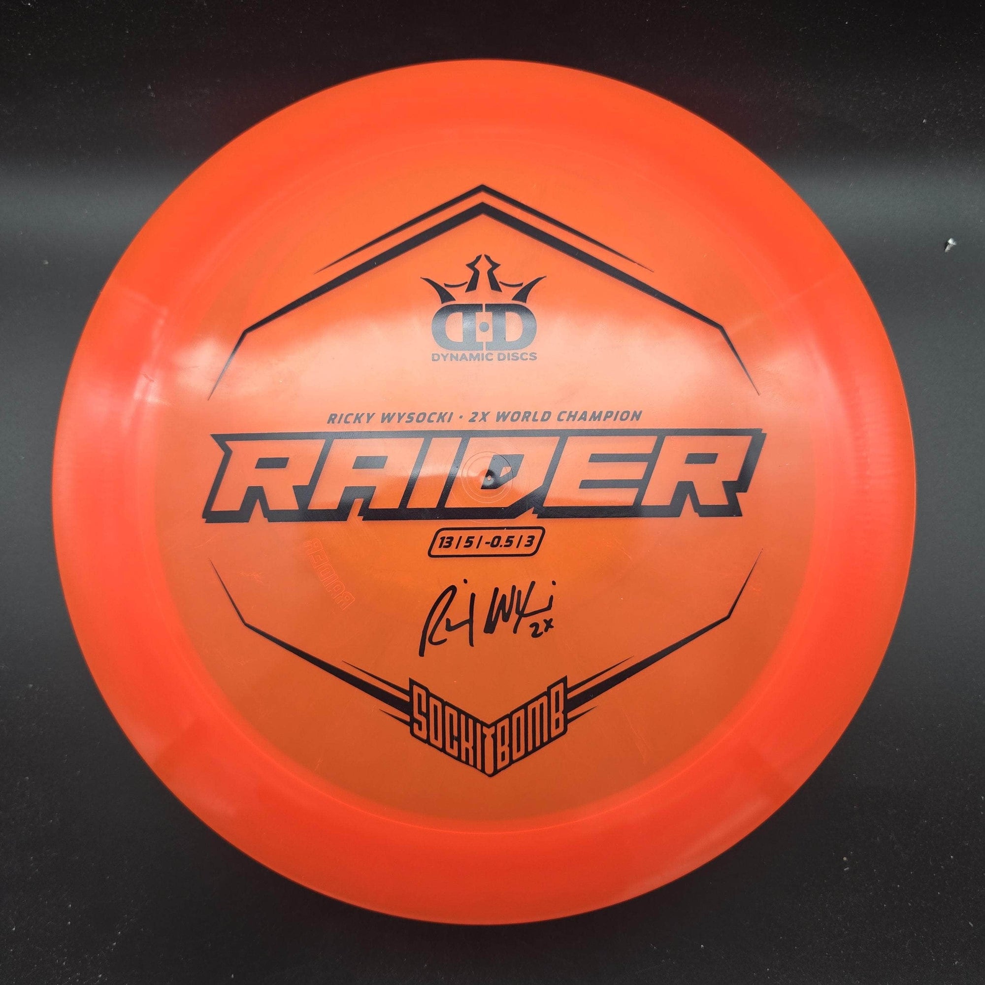 Dynamic Discs Distance Driver Orange Black Stamp 176g Raider, Lucid, Ricky Wysocki