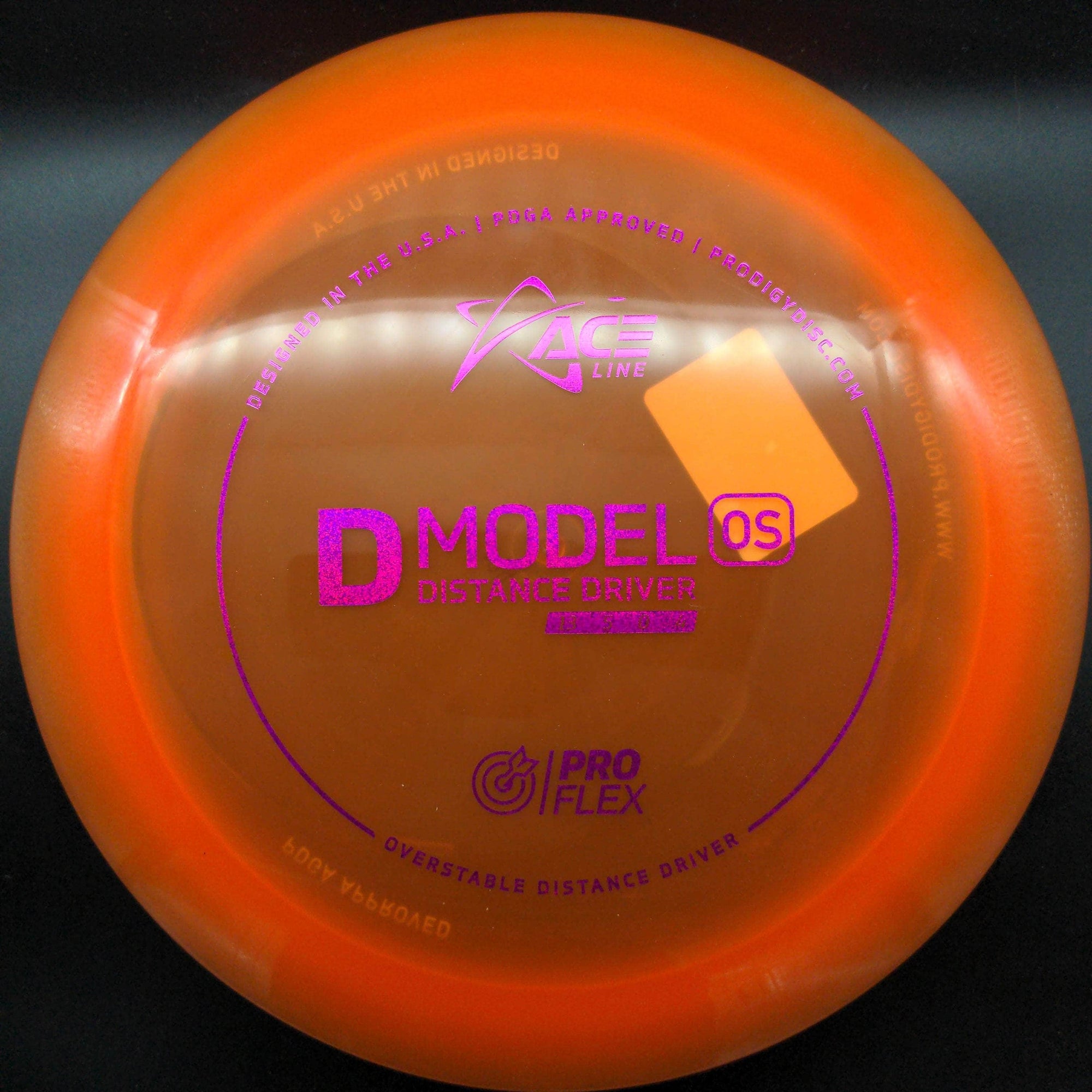 Prodigy Distance Driver Orange Pink Stamp 174g D Model OS, ProFlex