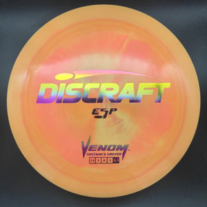 Discraft Distance Driver Orange/Pink Swirl Pink Sunset Stamp 174g Venom, ESP Plastic