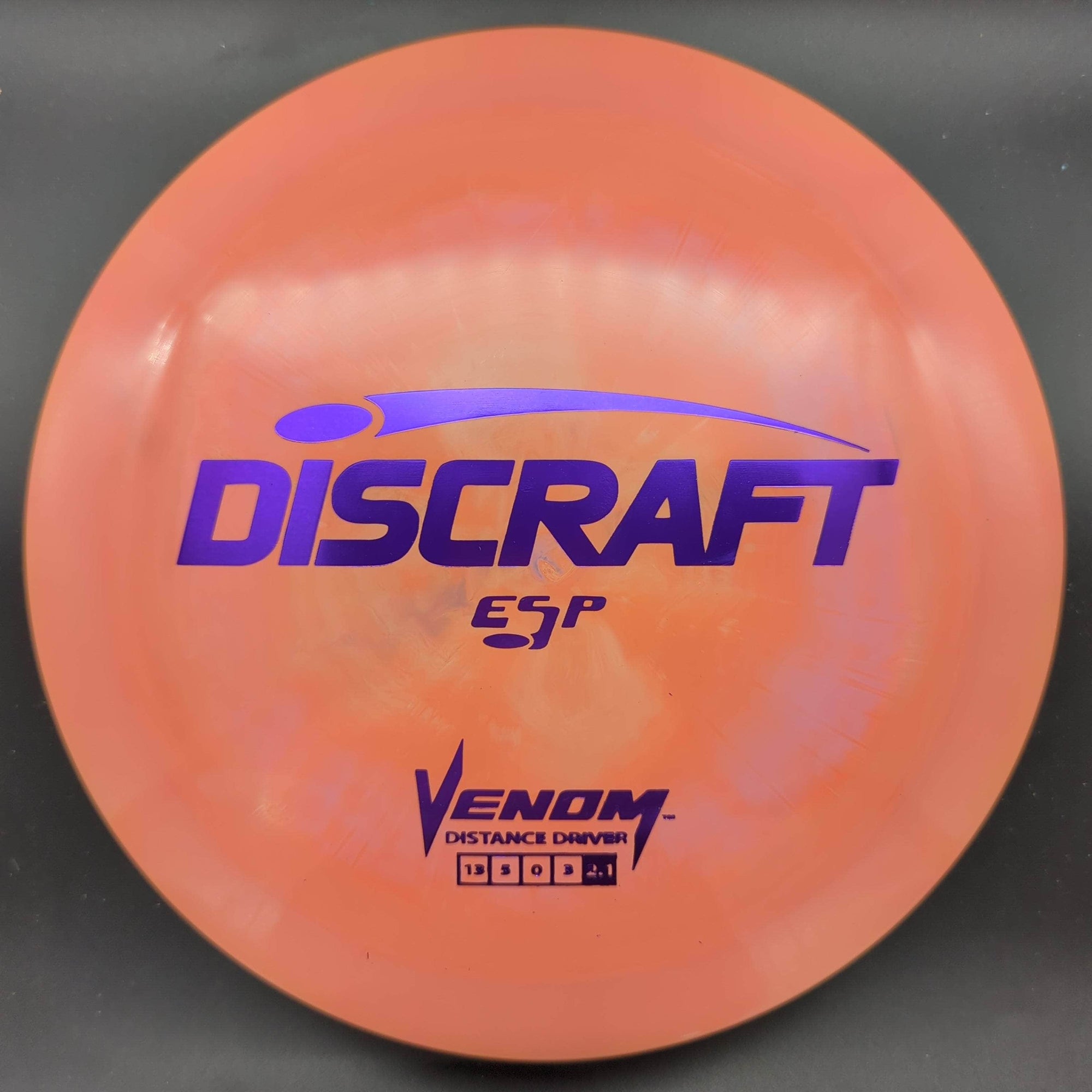 Discraft Distance Driver Orange Purple Stamp 173g Venom, ESP Plastic