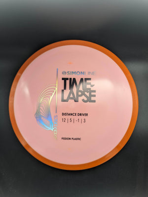 MVP Distance Driver Orange rim Pink Plate Silver/Black Stamp 167g Timelapse, Fission, Simon Line