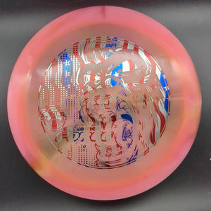 Discraft Distance Driver Pink American flag Stamp 174g Force, Z Swirl, 2023 Ledgestone DGLO Edition