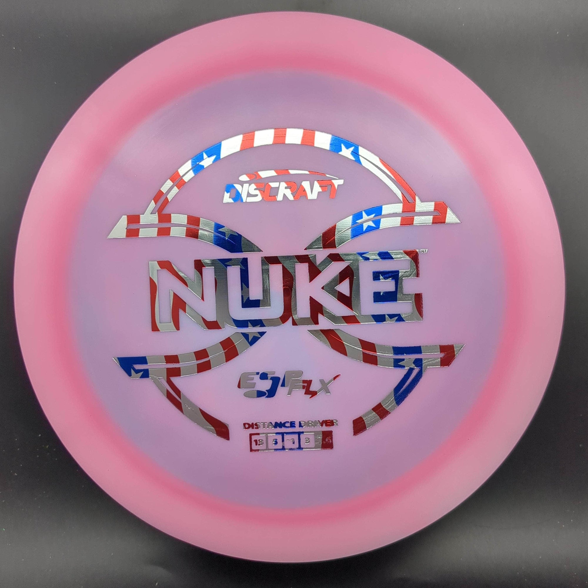 Discraft Distance Driver Pink American Flag Stamp 174g Nuke, ESP FLX, Plastic