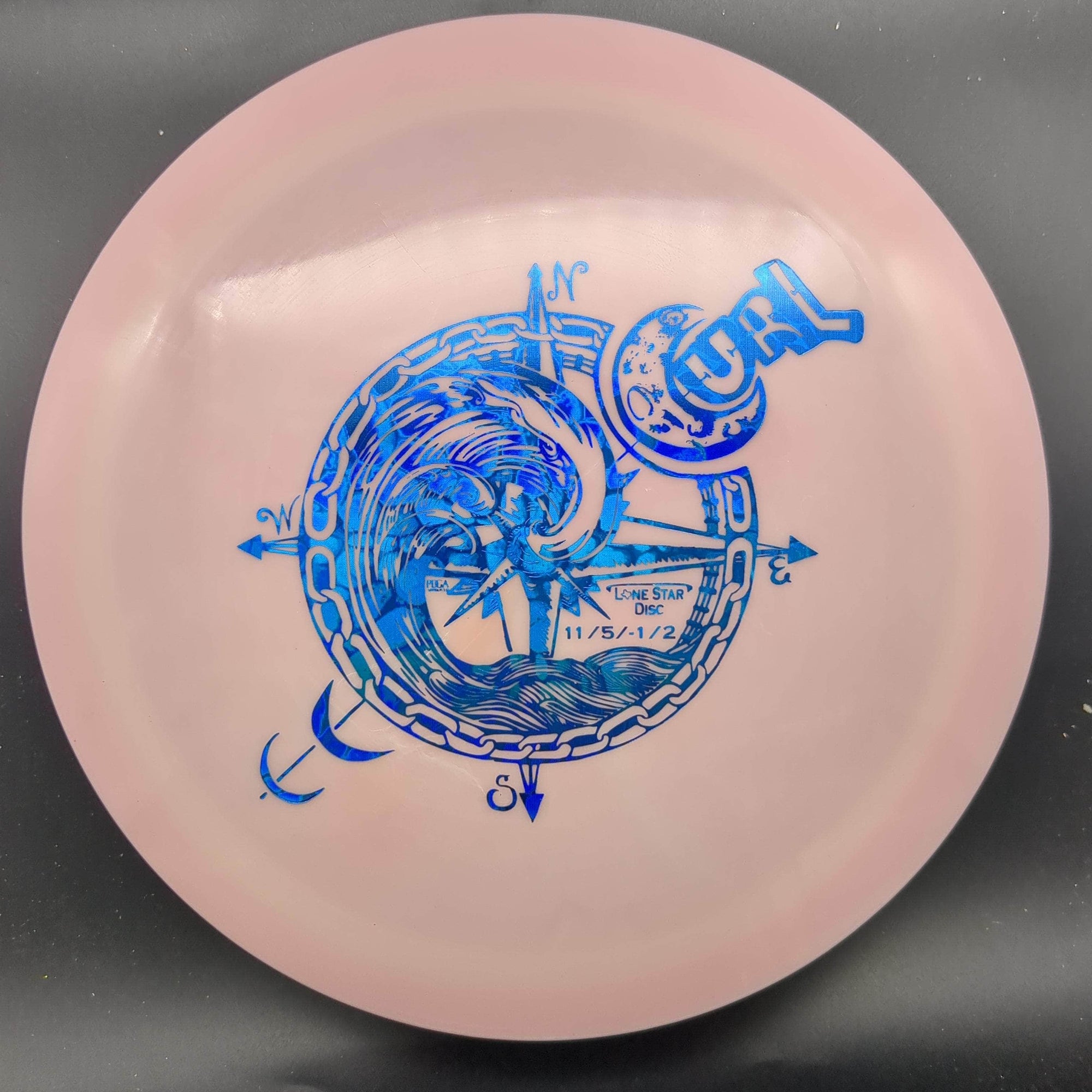 Lone Star Discs Distance Driver Pink Blue Stamp 174g Curl, Bravo Plastic