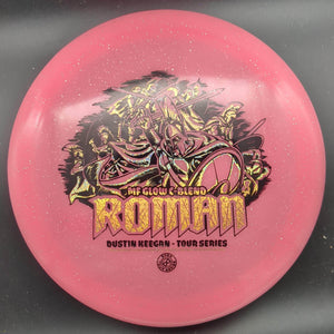 Infinite Discs Distance Driver Pink Gold Glitter Stamp 175g Roman, C-Blend Metal Flake, Dustin Keegan Tour Series