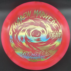 DGA Distance Driver Pink Gold Stamp 174g Hurricane, Swirl, Andrew Marwede Tour Series 2023