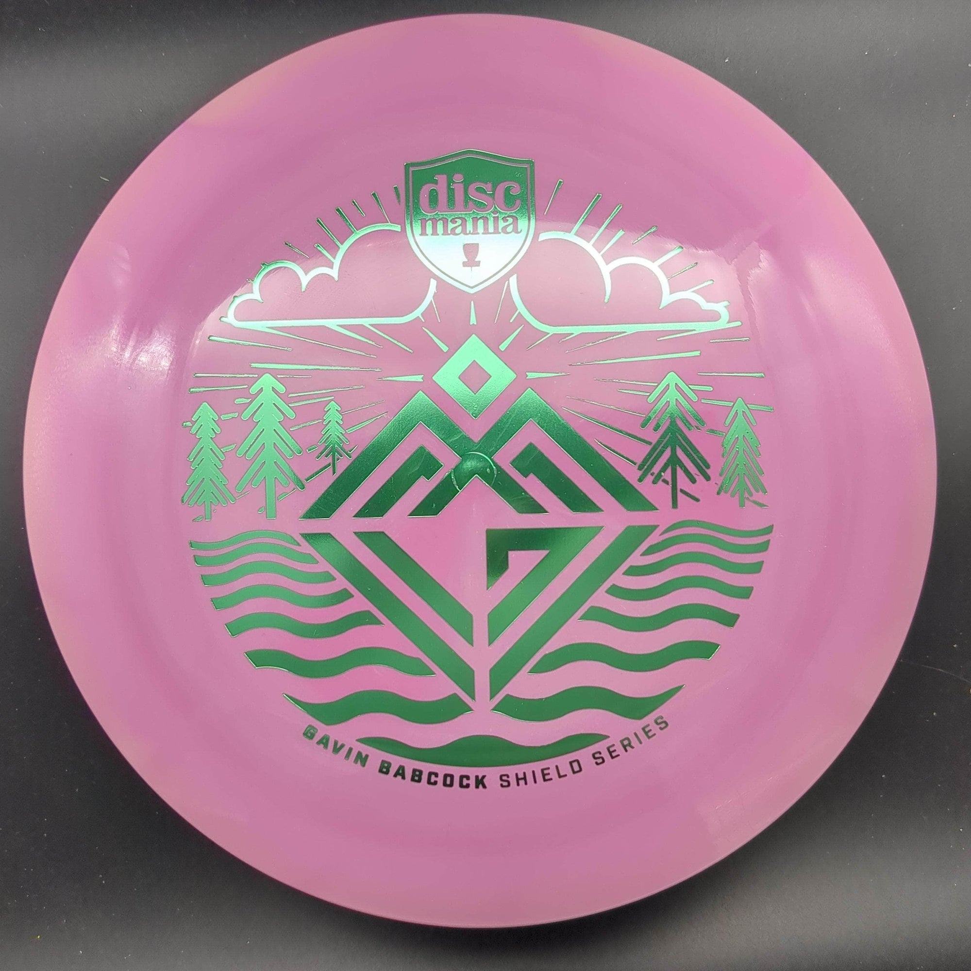 Discmania Distance Driver Pink Green Nature Stamp 173g DD3, Swirly S-Line, Gavin Babcock Shield Series