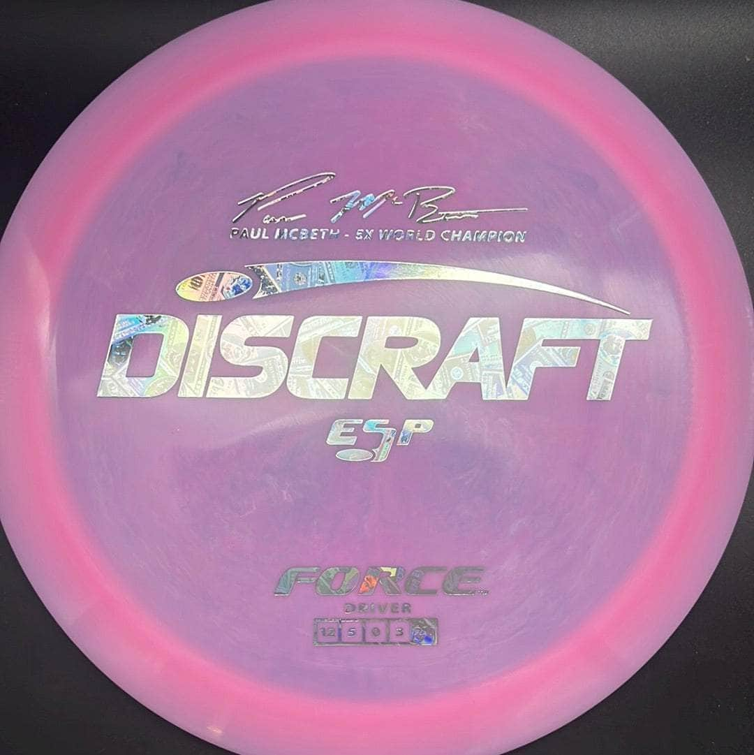 Discraft Distance Driver Pink Money Stamp 174g Force, ESP Paul McBeth 5x