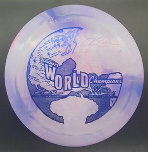 Discraft Distance Driver Pink/Purple Blue Stamp 174g Force, Paul McBeth x Nate Doss ESP Swirl